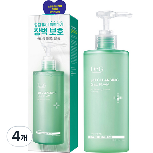 닥터지 약산성 클렌징 젤 폼, 300ml, 4개