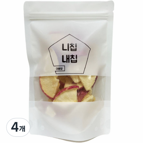 동결건조 과일 달콤하고 바삭한 말린 사과, 60g, 4개