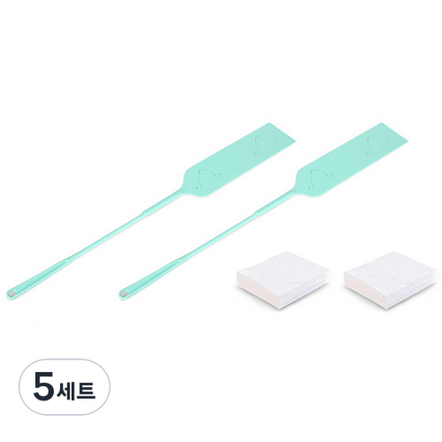꼬까 틈새 먼지떨이 2p + 청소포 20p 세트, 그린, 5세트