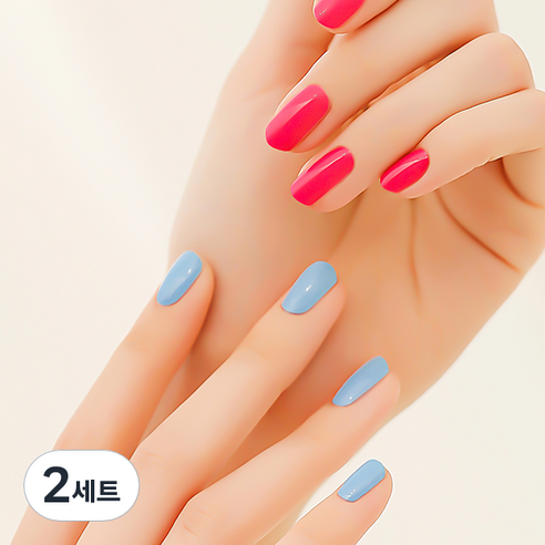 젤팡 강남핑크 네일 스티커세트, 유광, 2세트