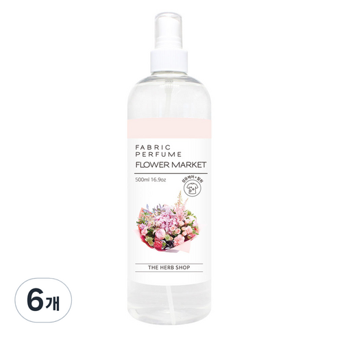 더허브샵 섬유향수, 6개, 500ml, 플라워마켓