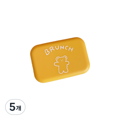 브랜드미 귀여운 곰 렌즈케이스, 옐로우베어, 5개