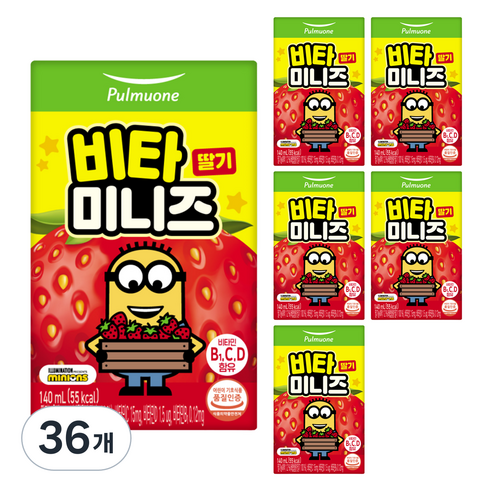 풀무원 비타미니즈 딸기, 36개, 140ml