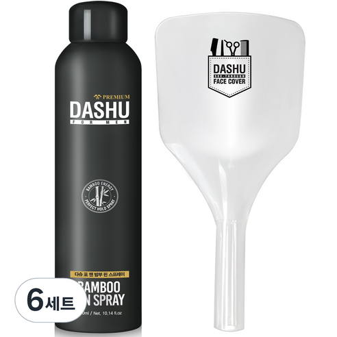 다슈 포 맨 프리미엄 밤부 핀 헤어스프레이 300ml + 씨쓰루 페이스 커버 투명, 6세트