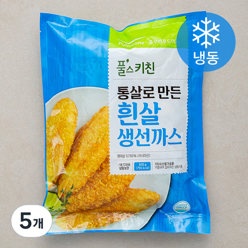 풀무원 풀스키친 통살로 만든 흰살 생선까스 (냉동), 5개, 600g