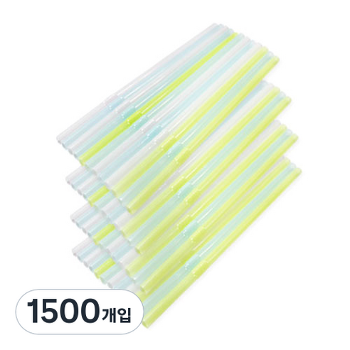 아가프라 일회용 빨대 21cm, 랜덤 발송, 1500개