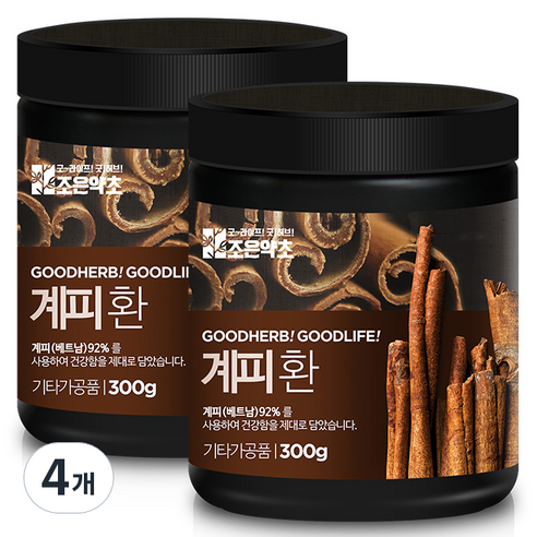 조은약초 프리미엄 계피환, 4개, 300g