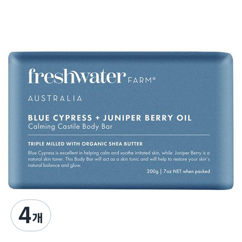 프레쉬워터팜 블루 사이프러스 주니퍼 바디바, 200g, 4개