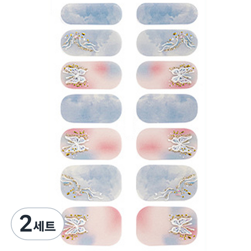 가이만 셀프 아트 네일스티커 세트, 2세트, ZX-3788
