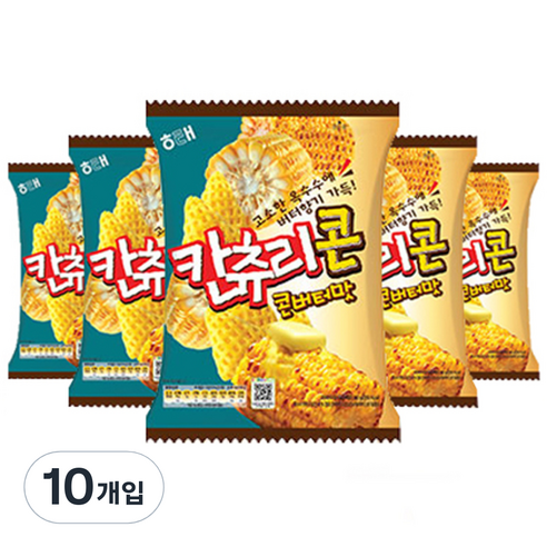 해태제과 칸츄리콘 콘버터맛, 90g, 10개
