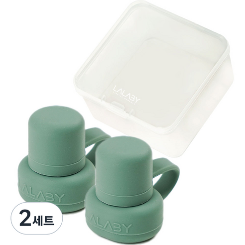 랄라비 실리콘 파우치 토퍼 2p 세트, 2세트, 03 Green