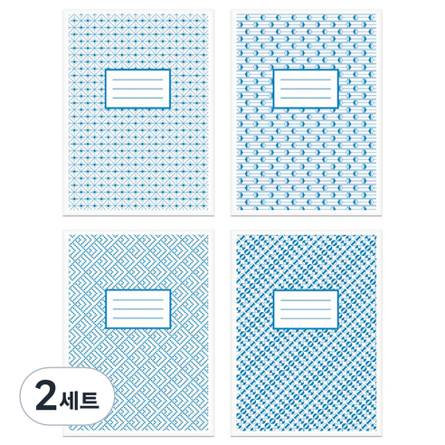 인디케이 블루패턴 기프트 페이퍼백 4종 x 5p 세트, 혼합색상, 2세트