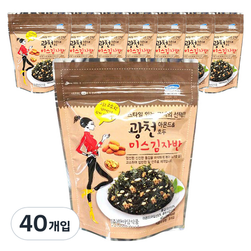 광천 아몬드 & 호두 미스김자반, 40개, 40g