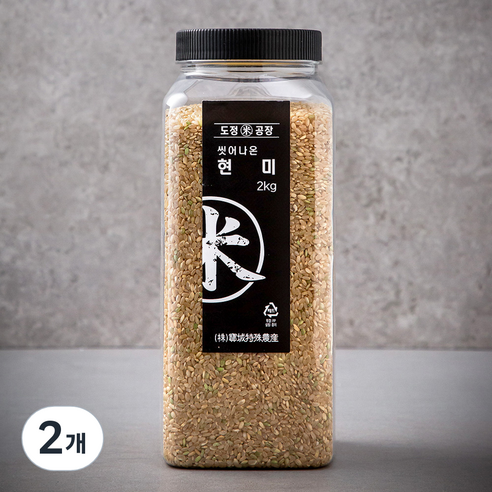 도정공장 씻어나온 현미, 2kg, 2개