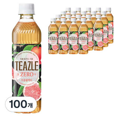 티즐 제로 자몽블랙티, 500ml, 100개