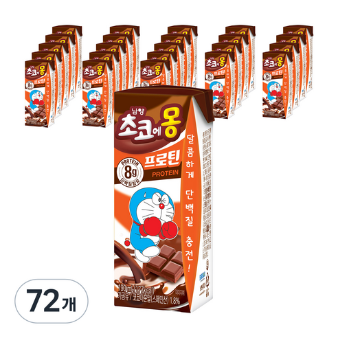 초코에몽 프로틴 초코우유, 190ml, 72개