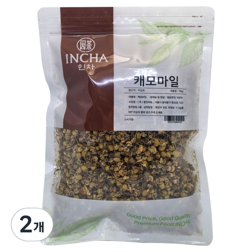 인차 캐모마일 꽃차 허브, 100g, 2개, 1개입
