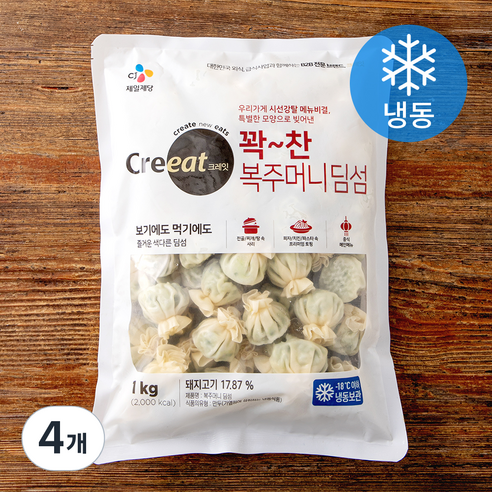 크레잇 복주머니 딤섬 (냉동), 1kg, 4개