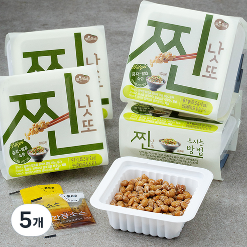 맑은물에 찐낫또, 45.5g, 8개입, 5개