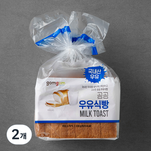 곰곰 우유식빵, 330g, 2개