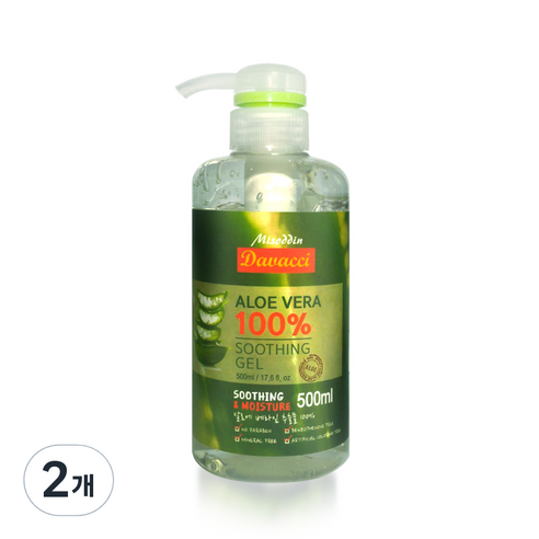 다바찌 알로에베라 100 수딩젤, 500ml, 2개