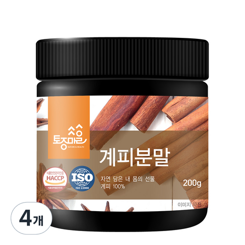 토종마을 HACCP 계피 분말, 4개, 200g