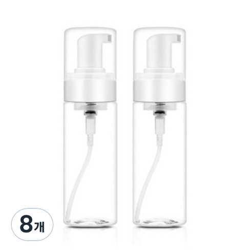 리얼피키 버블 거품 펌프 용기 60ml, 8개, 투명