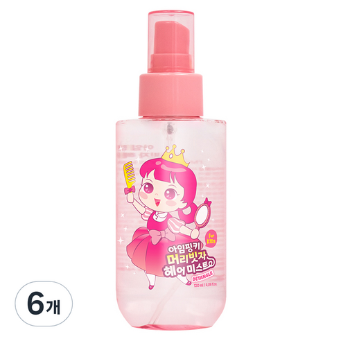핑크공주 아임핑키 머리빗자 헤어미스트, 120ml, 6개