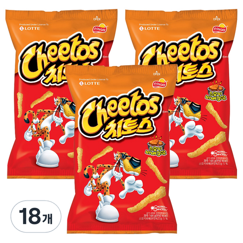 롯데제과 치토스 바베큐맛, 164g, 18개