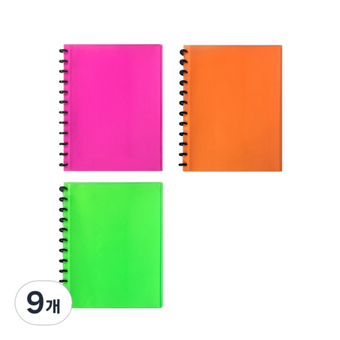 블루마토 A4 탈부착 클리어파일 30매 CFP009, 랜덤 발송, 9개