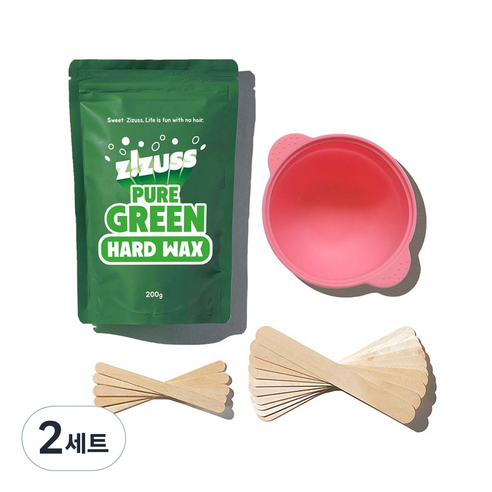 지저쓰 퓨어그린 셀프 왁싱 키트 모든부위용 200g, 2세트