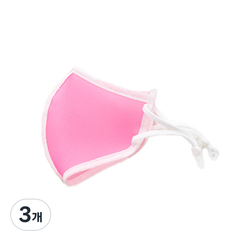 주누하우스 물놀이 워터 마스크 M, 1매, 3개, 핑크