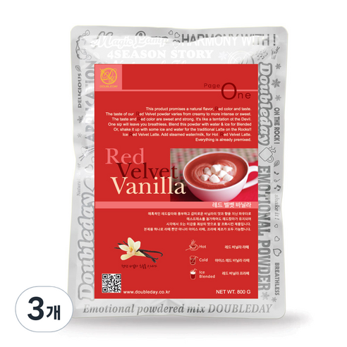 더블데이 레드벨벳바닐라 파우더, 800g, 1개입, 3개