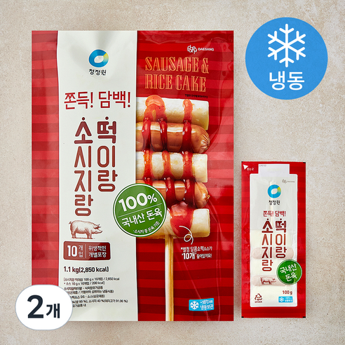 청정원 소시지랑 떡이랑 (냉동), 1.1kg, 2개