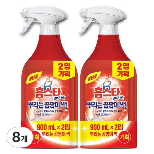 홈스타 뿌리는 곰팡이 싹 세정제, 8개, 900ml