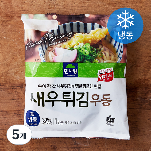 면사랑 새우튀김우동 1인분 (냉동), 305g, 5개