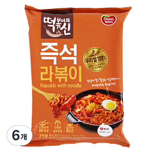 동원 떡볶이의 신 즉석 라볶이, 404g, 6개