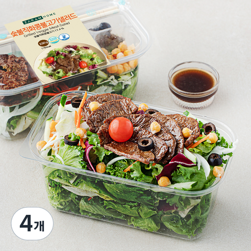자람홈 숯불직화콩불고기 샐러드, 230g, 4개