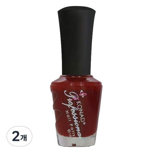 코나드 프로페셔널 레귤러 네일 폴리쉬 15ml, 트루레드, 2개