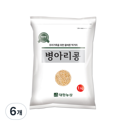 대한농산 병아리콩, 1kg, 6개