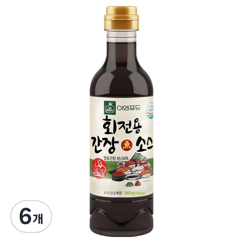 이엔푸드 회전용 간장소스, 540g, 6개