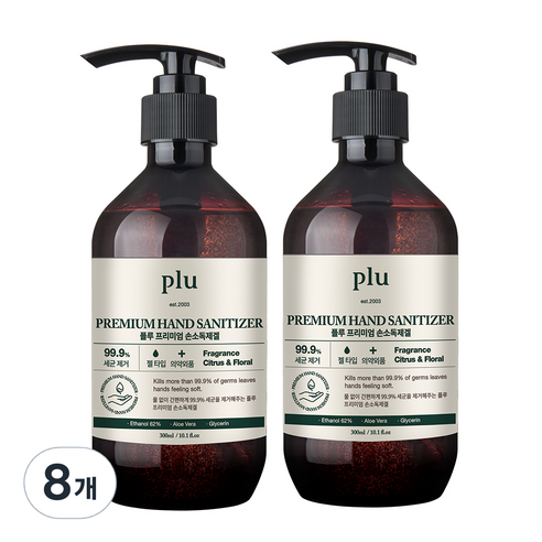 플루 프리미엄 손소독제겔, 300ml, 8개
