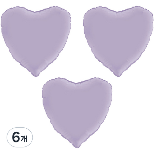 그라보벌룬 하트 은박풍선, 샤틴 라일락, 6개