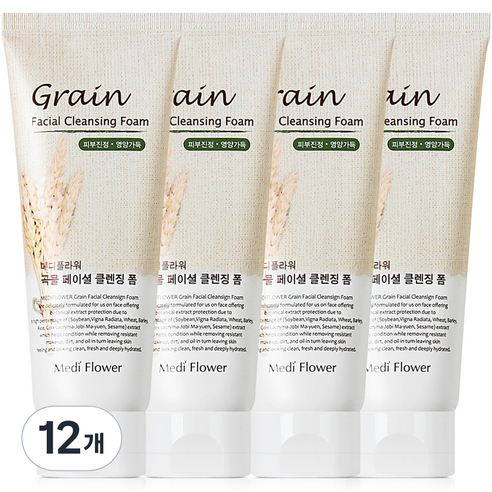 메디플라워 곡물 페이셜 클렌징 폼, 150ml, 12개