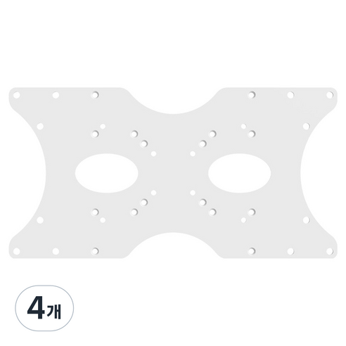 더함 TV 모니터 스탠드 VESA 확장 브라켓 화이트 400 x 200 mm, 4개, MSV42-251L-W