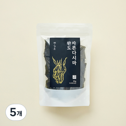 해 가온 완도 자른 다시마, 80g, 5개