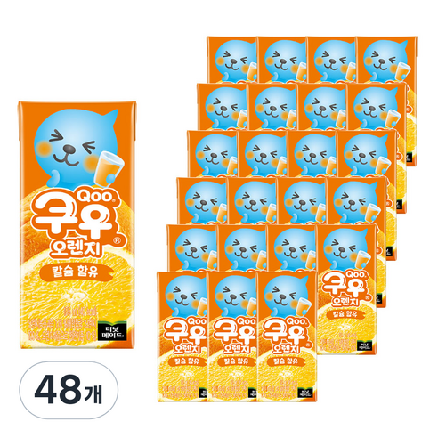 미닛메이드 쿠우 오렌지, 195ml, 48개
