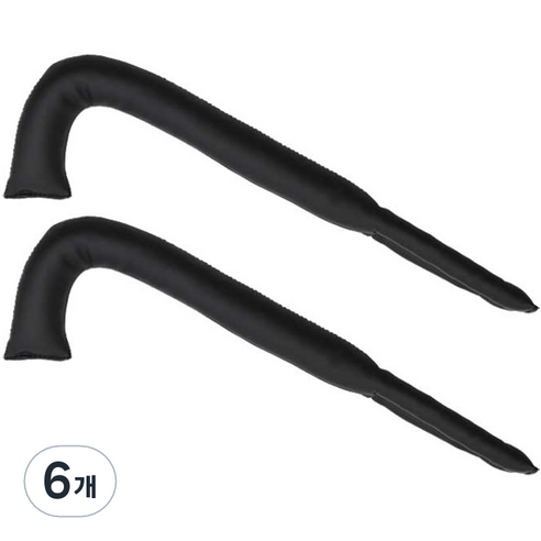 레모토 차량용 커브드 틈새쿠션, 블랙, 6개