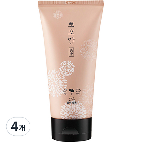 에뛰드 뽀오얀 미소 발효 클렌징 폼, 150ml, 4개