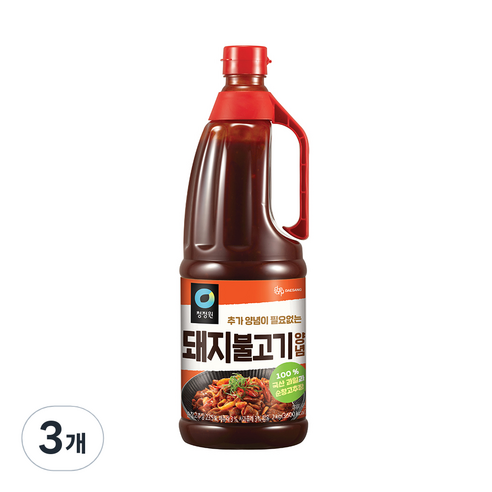 청정원 고추장 돼지불고기 양념, 2kg, 3개